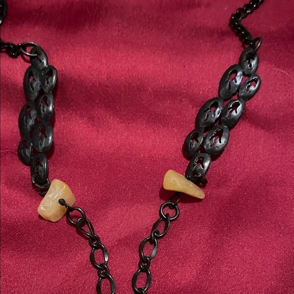 Fashion Jewelry Black and Gold Elephant Necklace - Picture 4 of 6